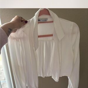 Crop Zara Classic White Blouse